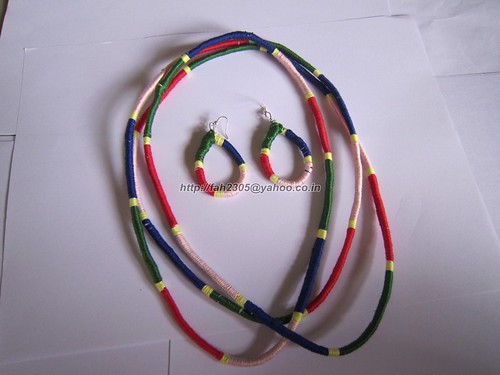 Handmade Jewelry - Thread  Earrings (2) by fah2305