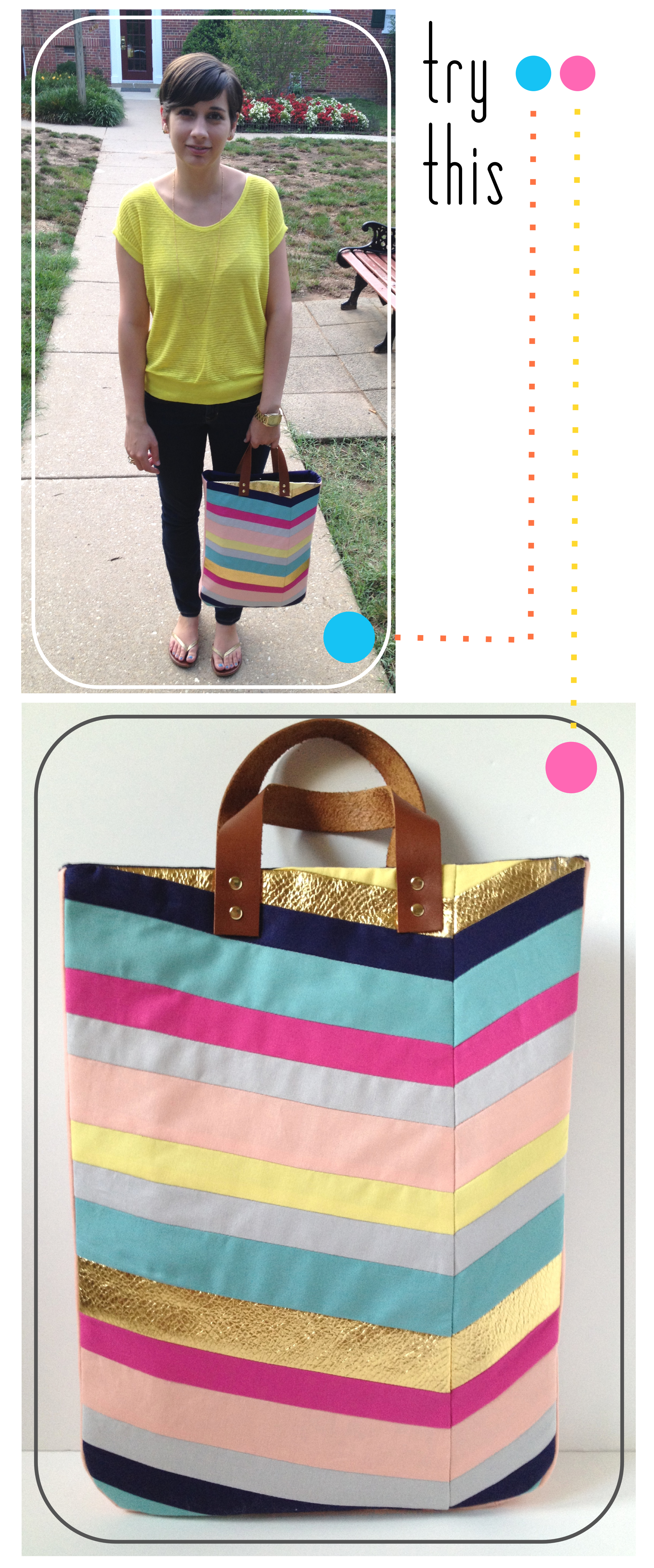 Try This - Art-Inspired Chevron Tote Bag