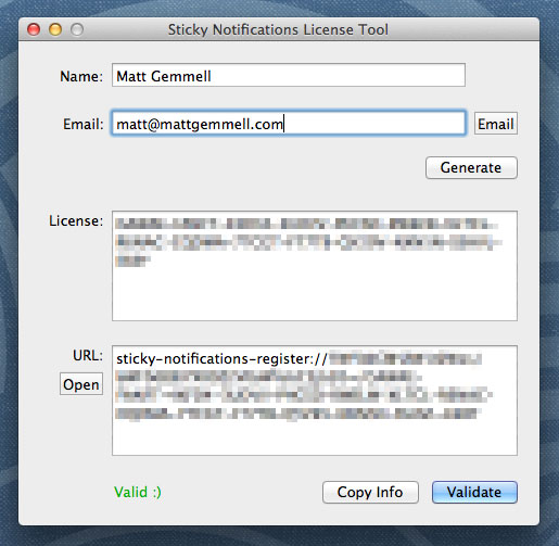 License generation and verification tool