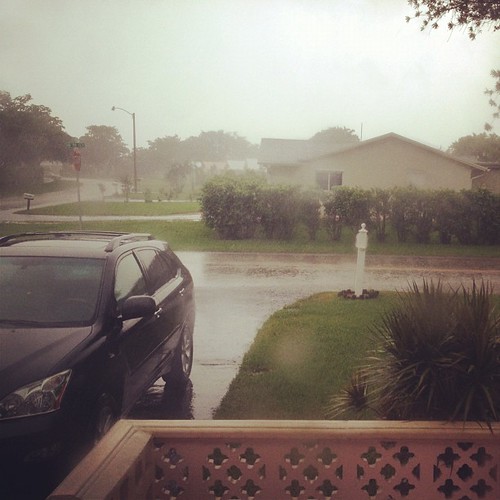 #TSIsaac from my front yard. Sideways #rain. #sunsentinel #igersftl #igers #southflorida #tropicalstorm #isaac #florida #storm