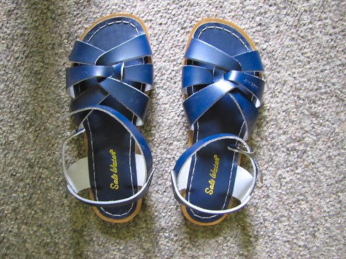 navy saltwater sandals