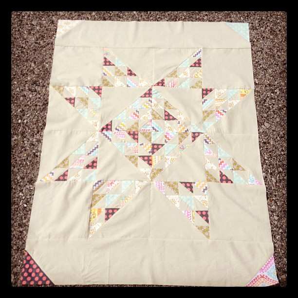 Custom quilt for @sarahandaddison  p.s. it's hard to get a picture on a windy day!!!