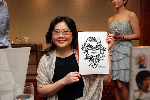 Caricature live sketching for The Bank of East Asia Staff Annual D&D - 1