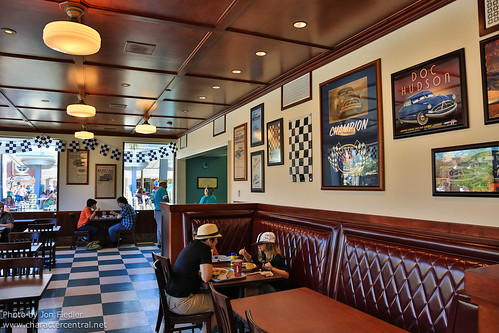 Disneyland July 2012 - Having lunch at Flo's V8 Cafe