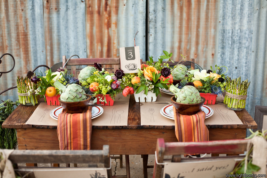 farmers market wedding table number