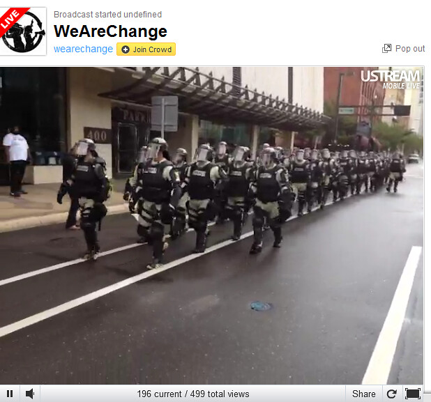 RNC
Wearechange Riot Police line