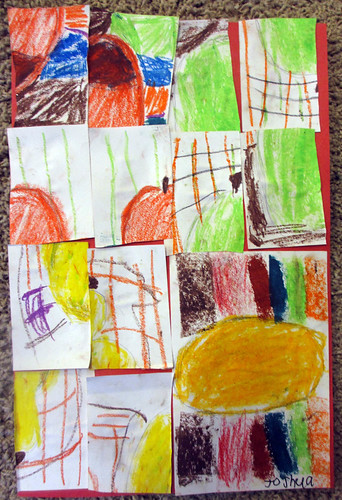 abstracts with oil pastels