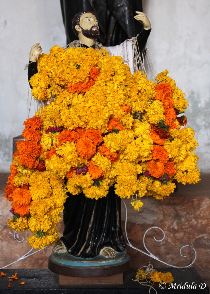 Garlands Offered at the Basilica of Bom Jesus, Goa, India