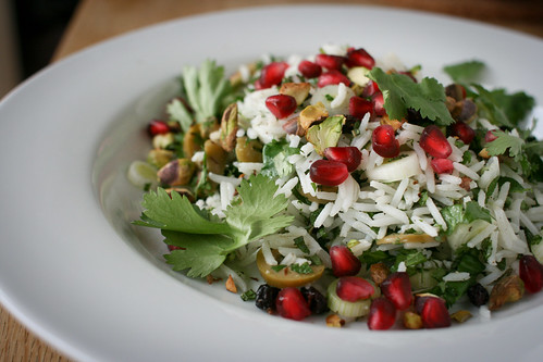 Basmati Rice Salad with Olives & Raisins