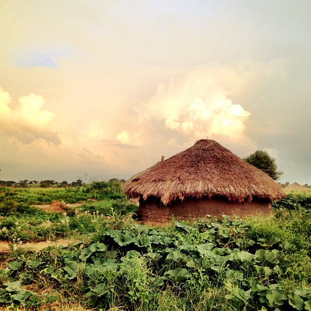 You know how people think Africa is mud huts & thatched roofs? That's totally where I was today. Amazing.