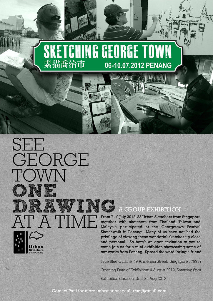 Sketching Georgetown exhibition in Singapore