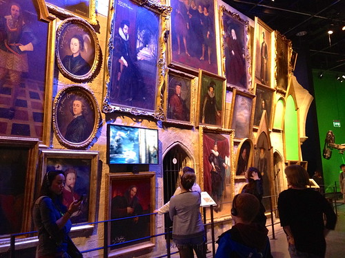 Some of the paintings that were hung next to the moving stairs in Hogwarts