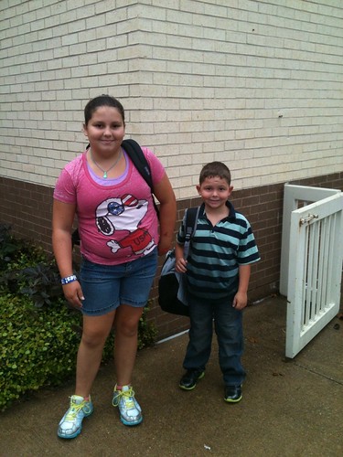 Zach And Emily's First Day Of School 8-27-2012