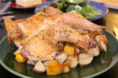 Spatchcock Chicken with Roasted Vegetables