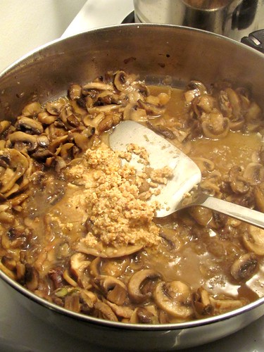 Anne Burrell's Braised Chicken Thighs with Mushrooms & Almond Puree