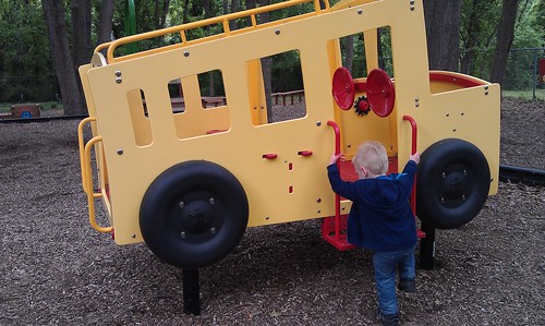 Schoolbus at Burch Ave park