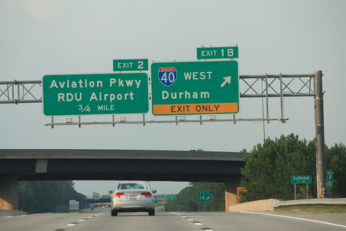 Start of I-540 East - Exits 1B and 2