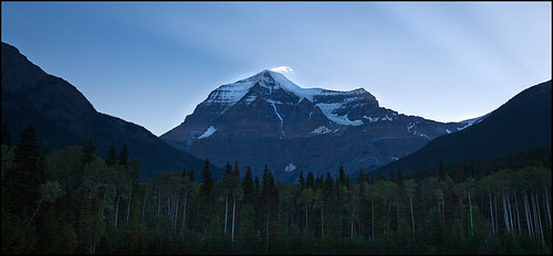 Mt. Robson in the early morning - Mary rose to catch this early shot. (Photo credit: Mary Sanseverino)