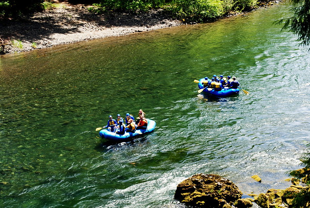 Guided Rafting trips down the Clackamas River