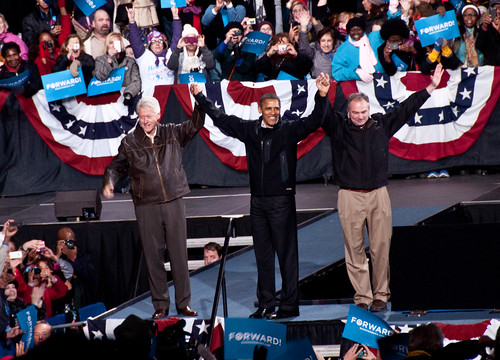 President Obama, President Clinton and Gov. Tim Kaine