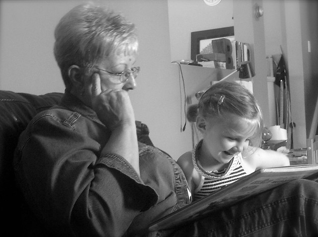 Grandma Zoey reading