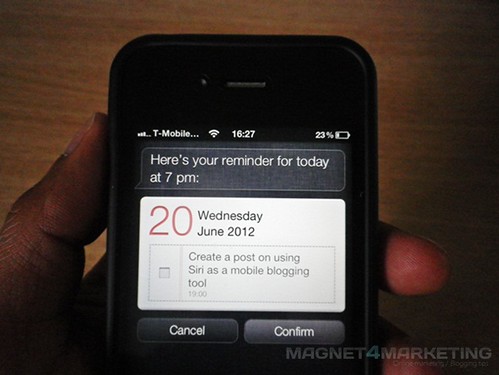 Siri Mobile Blogging Tool