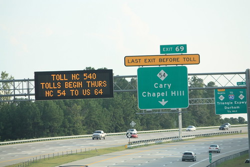 Last Exit before toll and by the way Tolls begin tomorrow.