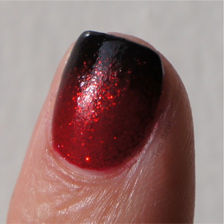 Red To Black gradient nails
