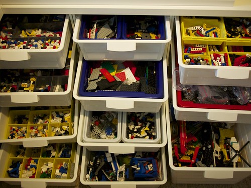 Drawers and drawers of LEGO