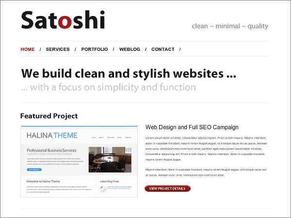 Satoshi Free WordPress Theme