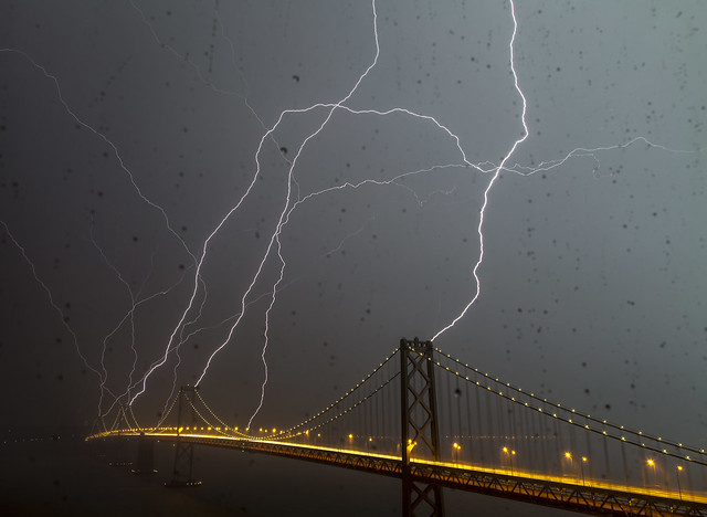 Bay Bridge Lightning Strike!