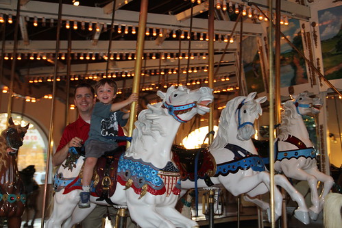 Olsen and Dadda on the carousel 1