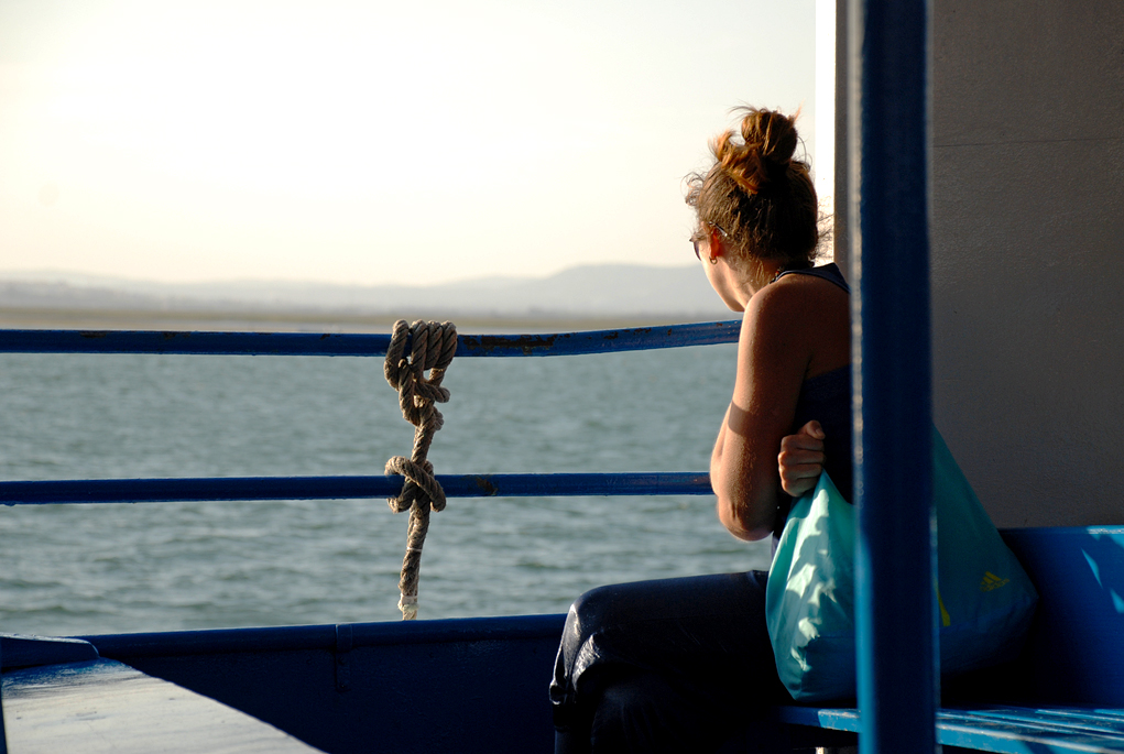 On the ferry to Ilha do Farol
