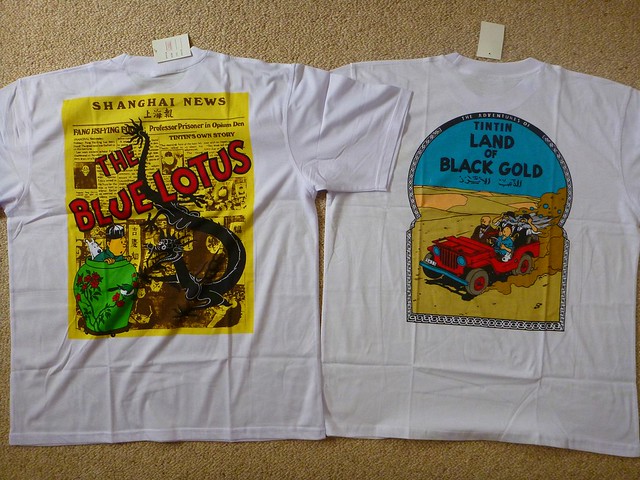 Tintin tshirts bought from Stanley Markets Hong Kong