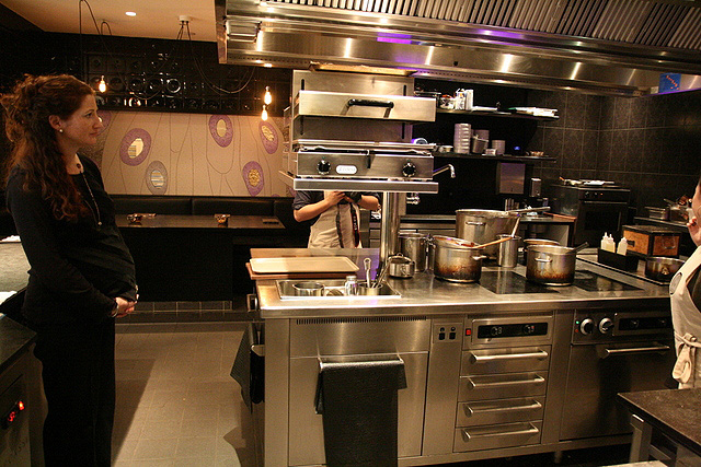 Becasse has a more compact kitchen because it only does degustation menus
