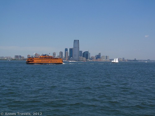 Passing another Staten Island Ferry in New York Harbor