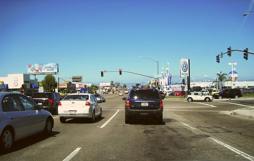 traffic in a driving-mandatory district of San Diego (photo by FK Benfield)