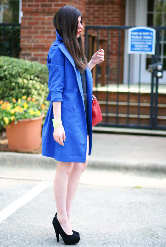 Victoria's Secret Trench Cat, Asos heels, Fashion, Leather skirt