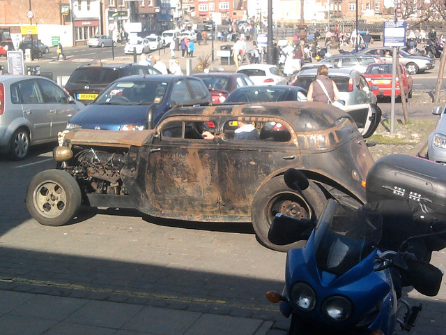 Rat Look Car This car drew a lot of attention outside the Whistle Stop Cafe