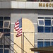 The US flag flies over Old Kampala taxi park.