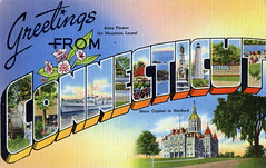 Connecticut Large Letter Postcards