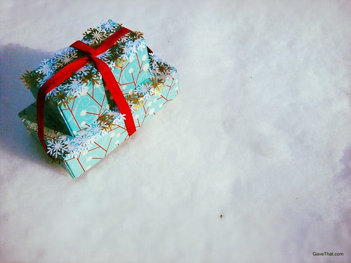 Snowflake covered gifts