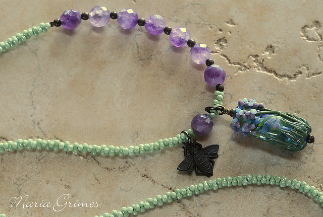 Lavender Bee Necklace