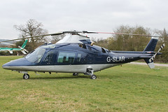 G-SLAR - 1991 build Agusta A109C, at the 2012 Cheltenham Festival
