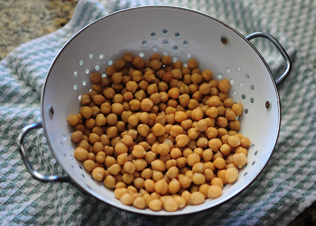 drained chickpeas