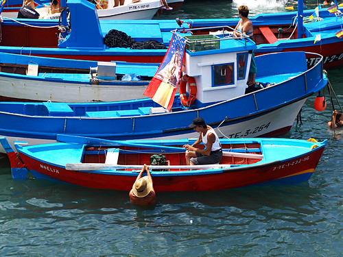 Fishing Boats in Puerto de la Cruz Harbour, Tenerife
