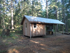 「野林農場」(Wildwood Tree Farm)入口處只有一間小小的木屋，兼做解說據點。照片提供：台灣環境資訊協會