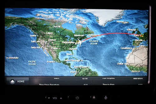 map-on-plane-screen