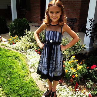 Karli went to a Hollywood Ball (friend's Bday party) today, it was great to get another wear out of her dress!