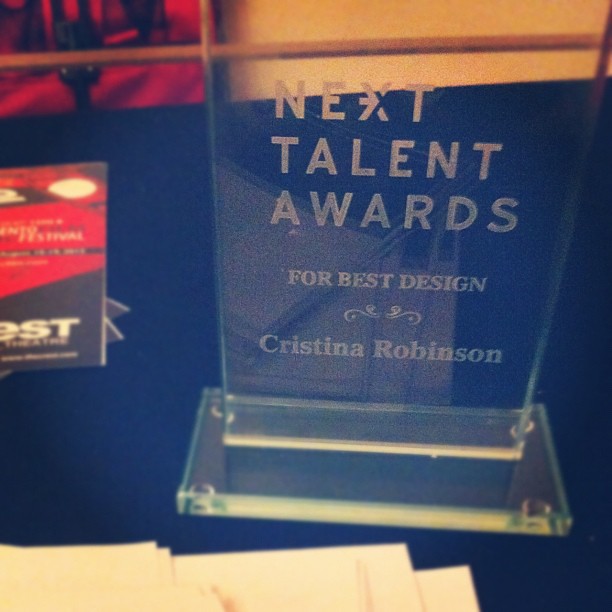 Won Best Design for LovelyGeek.net at the Next Talent award show!